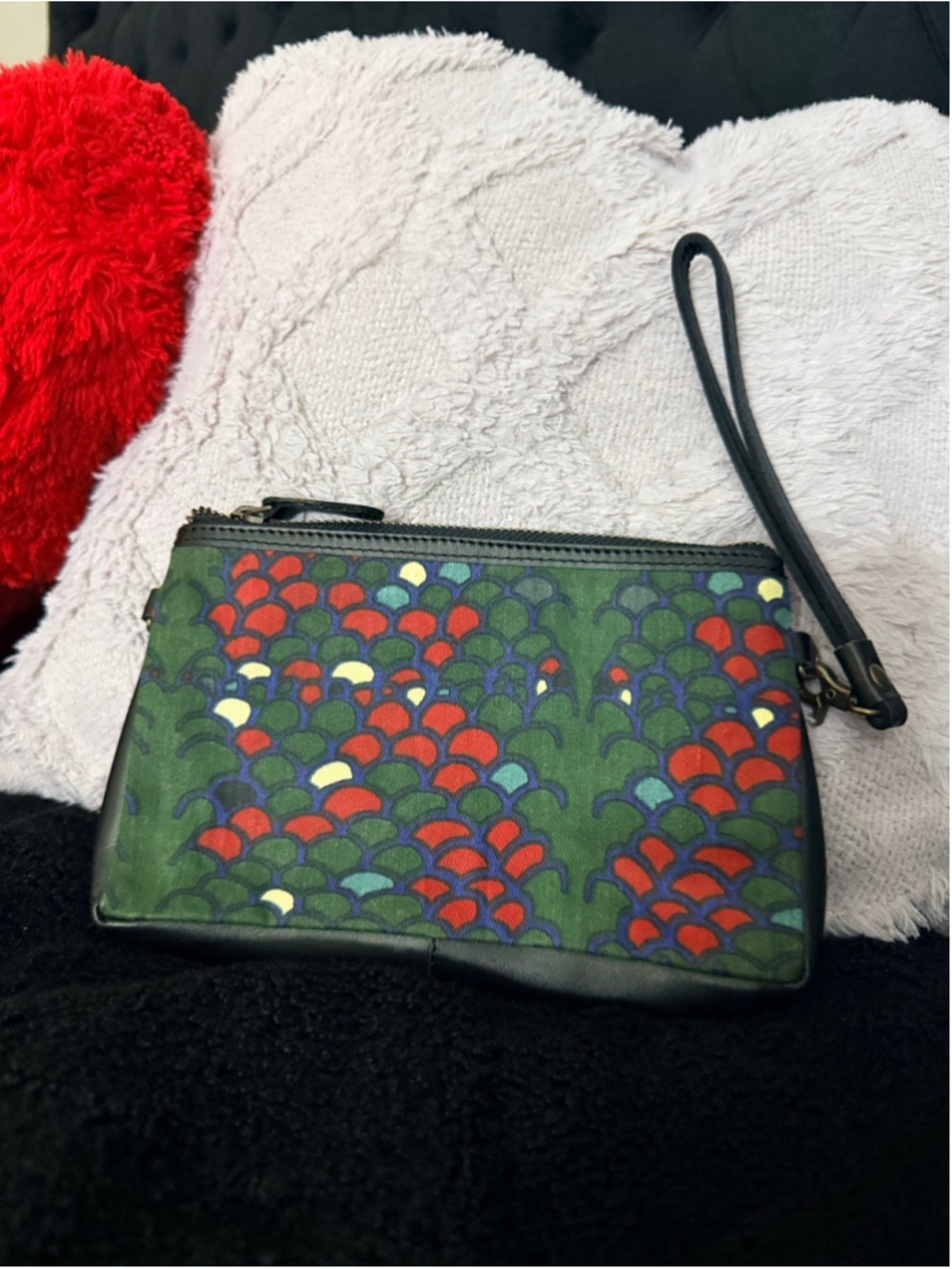 Sanaa Hyder Y2K Denim Leather Clutch ZH Collection Wristlet Retired NWOT - Picture 7 of 13